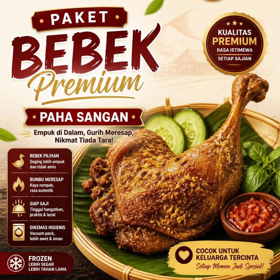 Foto Paket Bebek Premium Paha Sangan