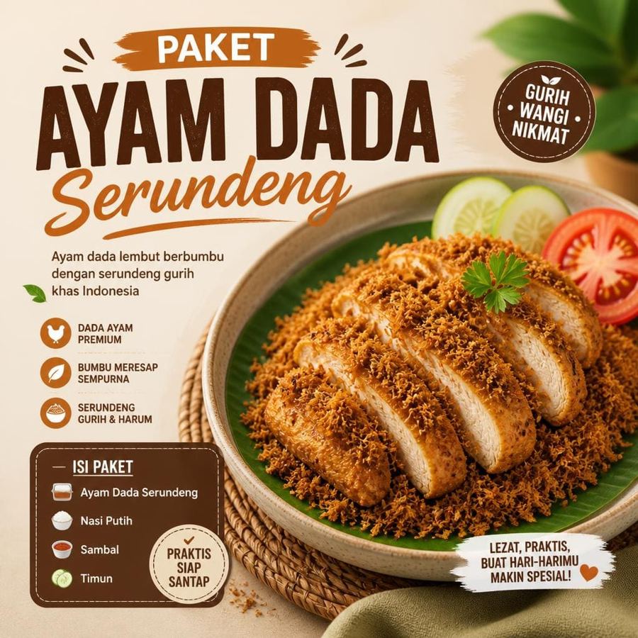 Foto Paket Ayam Dada Serundeng