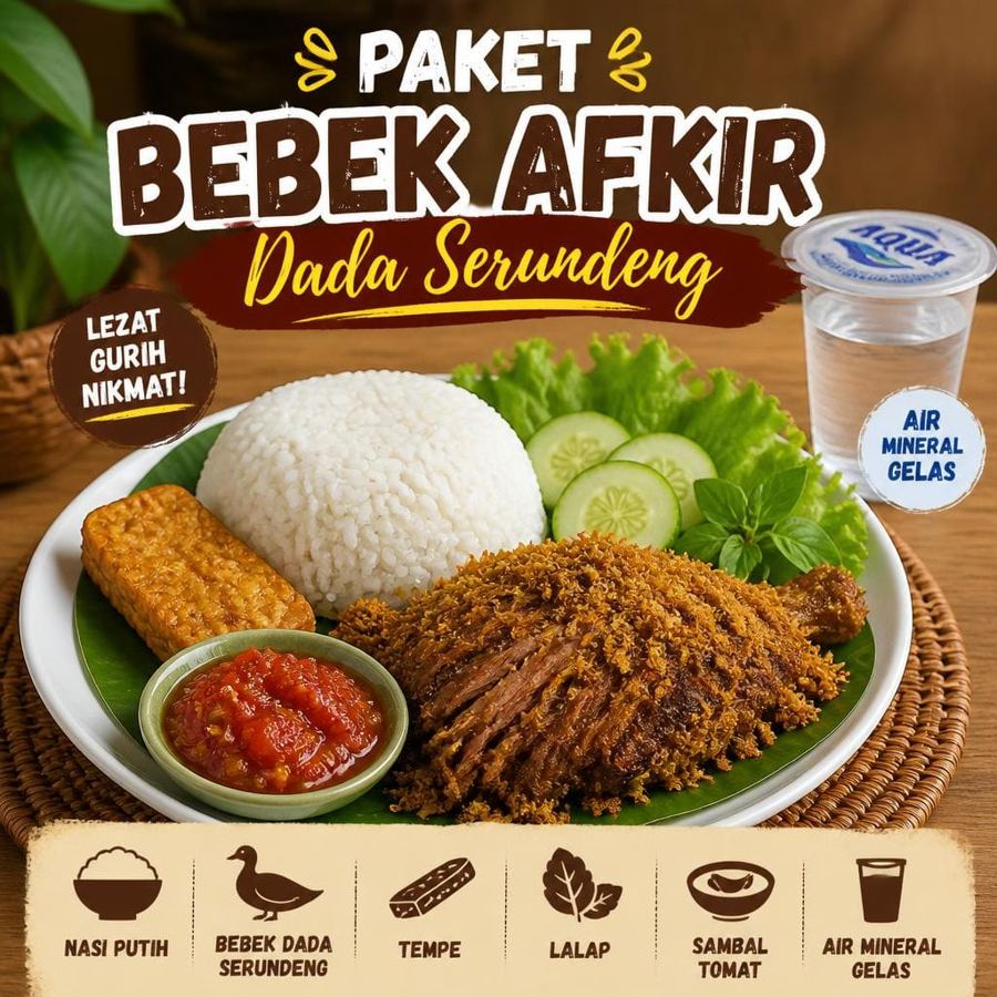 Foto Paket Bebek Afkir Dada Serundeng