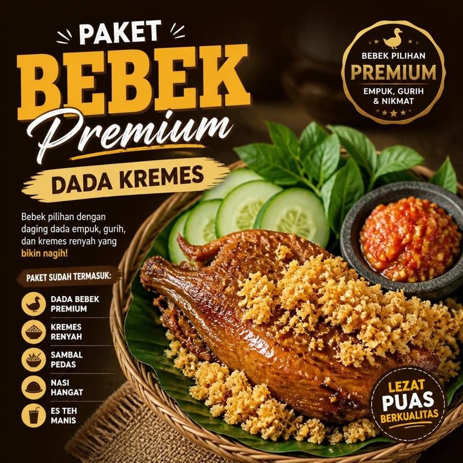 Foto Paket Bebek Premium Dada Kremes