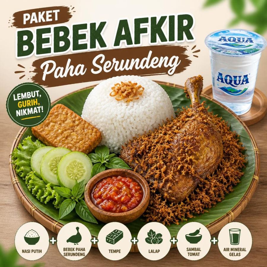 Foto Paket Bebek Afkir Paha Serundeng