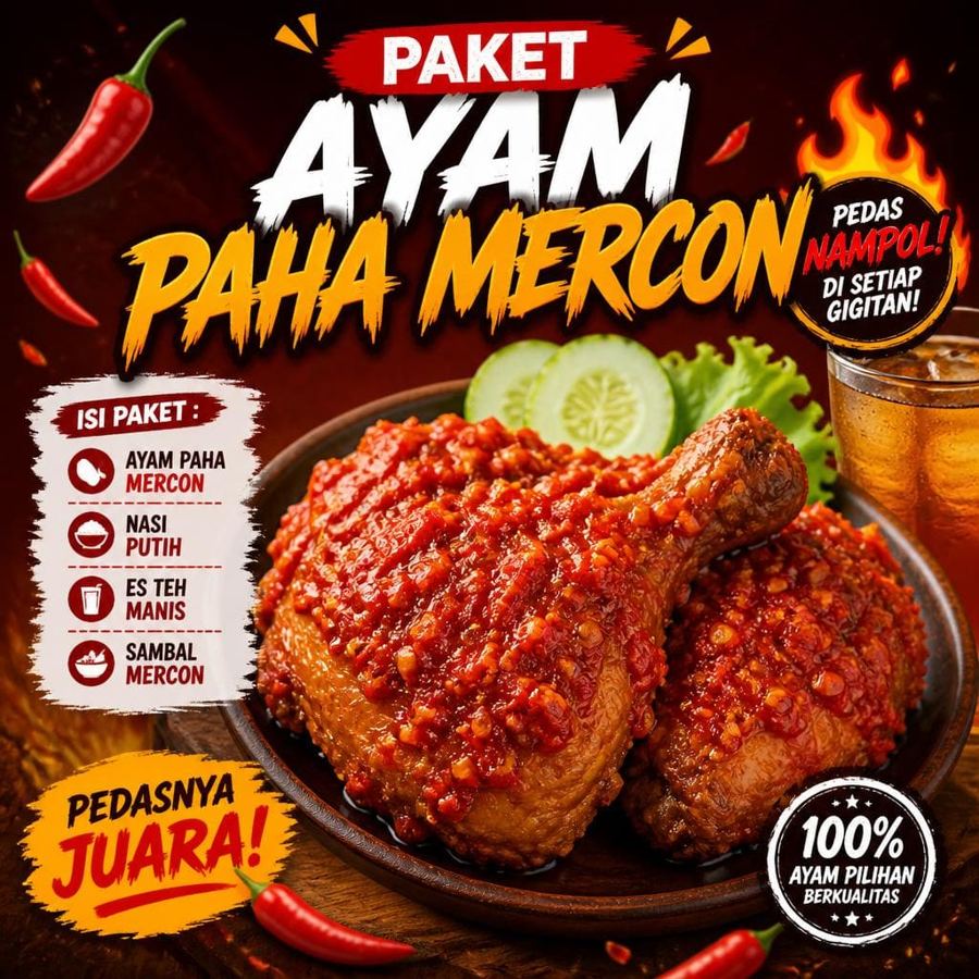 Foto Paket Ayam Paha Mercon