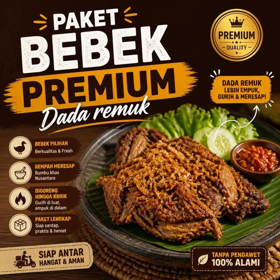 Foto Paket Bebek Premium Dada Remuk