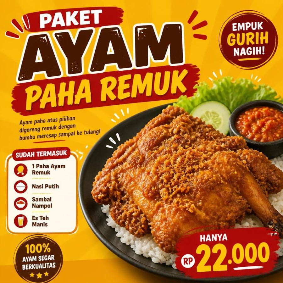 Foto Paket Ayam Paha Remuk