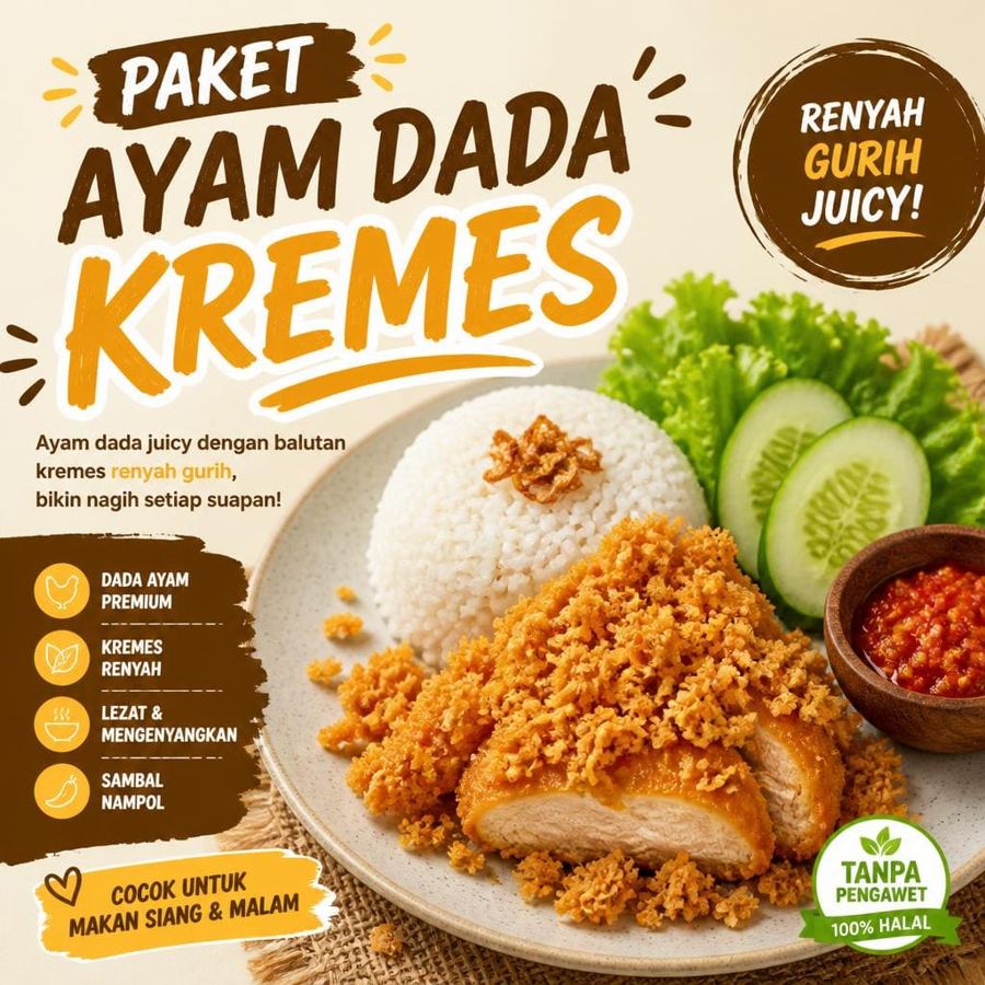 Foto Paket Ayam Dada Kremes