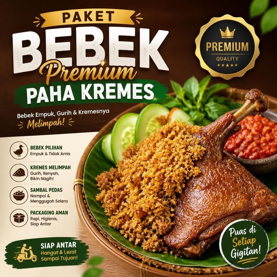 Foto Paket Bebek Premium Paha Kremes