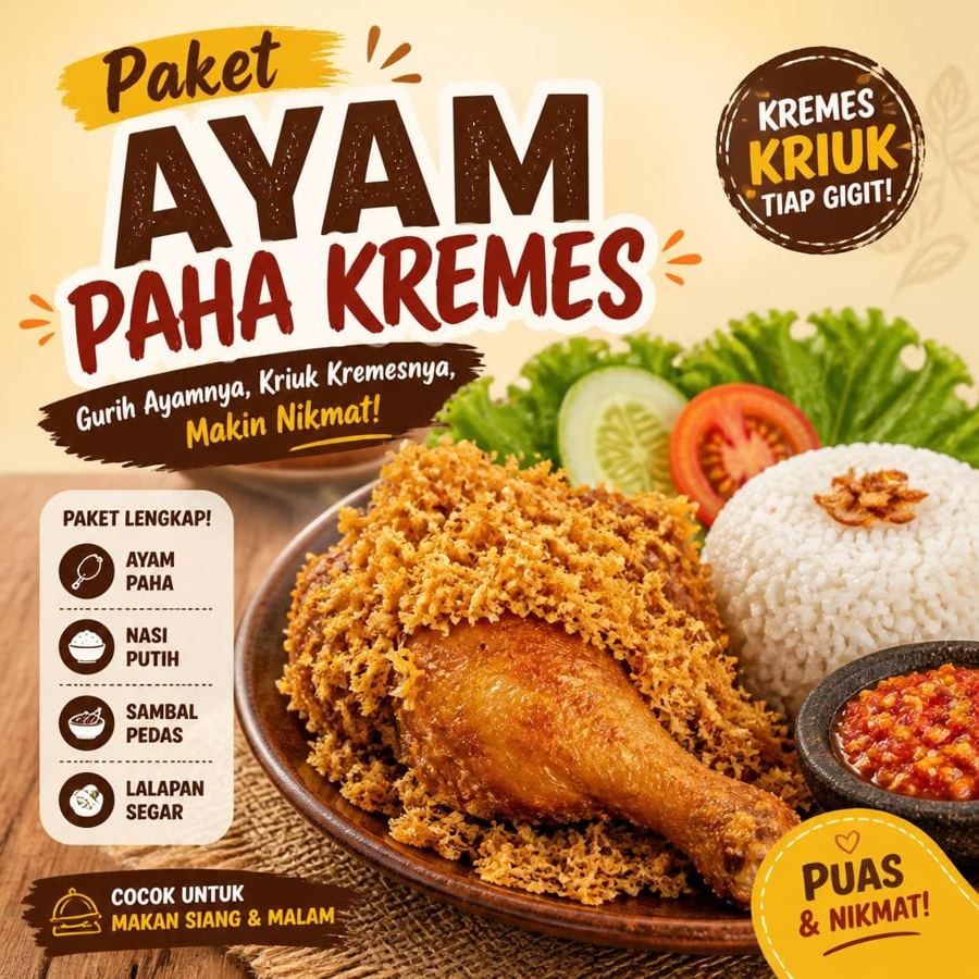 Foto Paket Ayam Paha Kremes