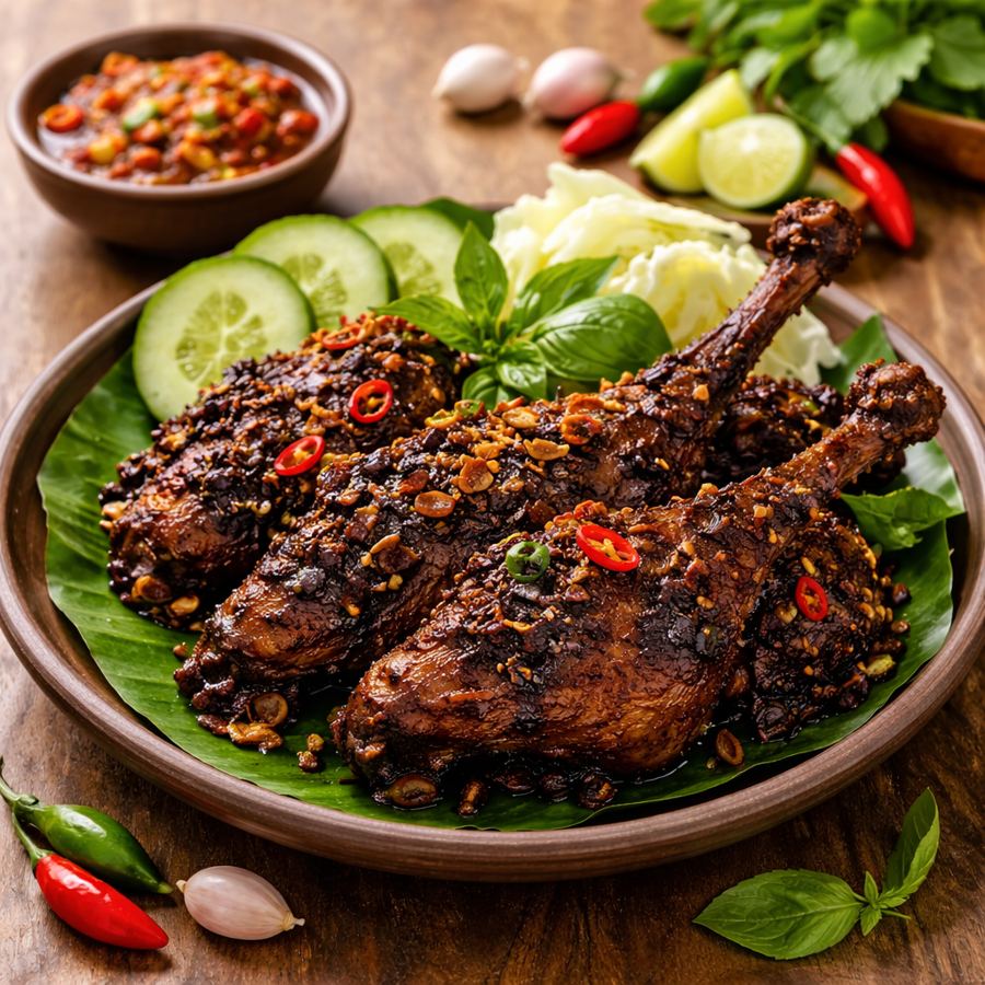 Foto Bebek Goreng Bumbu Hitam
