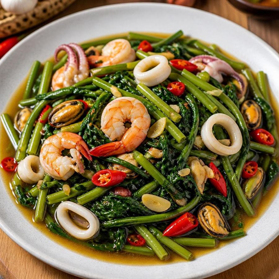Foto Tumis Kangkung Seafood