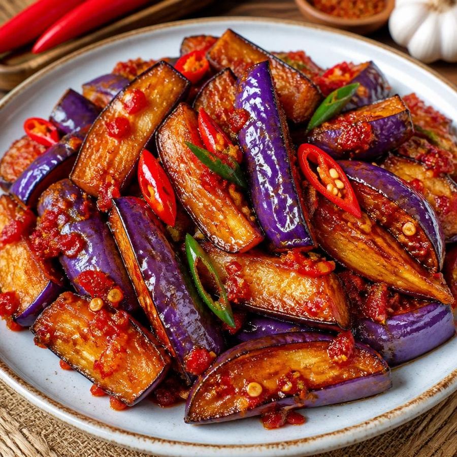 Foto Terong Goreng Pedas