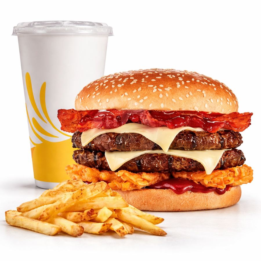 Foto Combo Double Western Beefbac Cheeseburger
