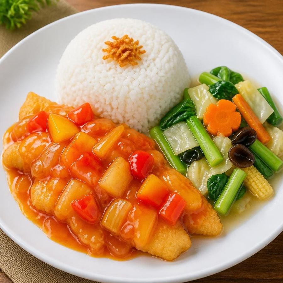 Foto Nasi Ikan Fillet Saus Asam Manis D’ Cost Seafood