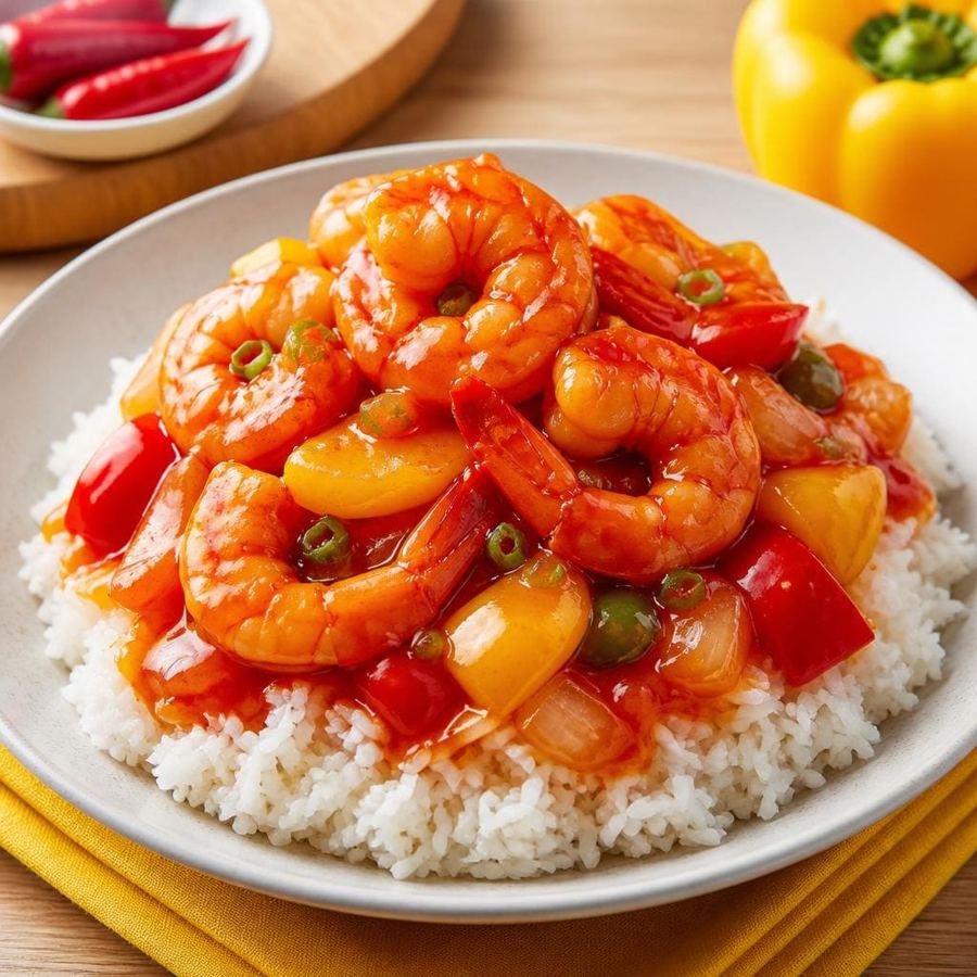 Foto Nasi Udang Saus Asam Manis D’ Cost Seafood