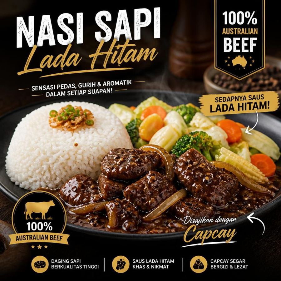 Foto Nasi Sapi Lada Hitam D’ Cost Seafood