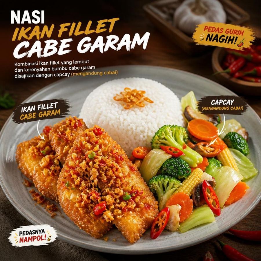 Foto Nasi Ikan Fillet Cabe Garam D’ Cost Seafood