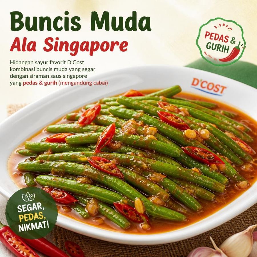 Foto Buncis Muda Ala Singapore D’ Cost Seafood