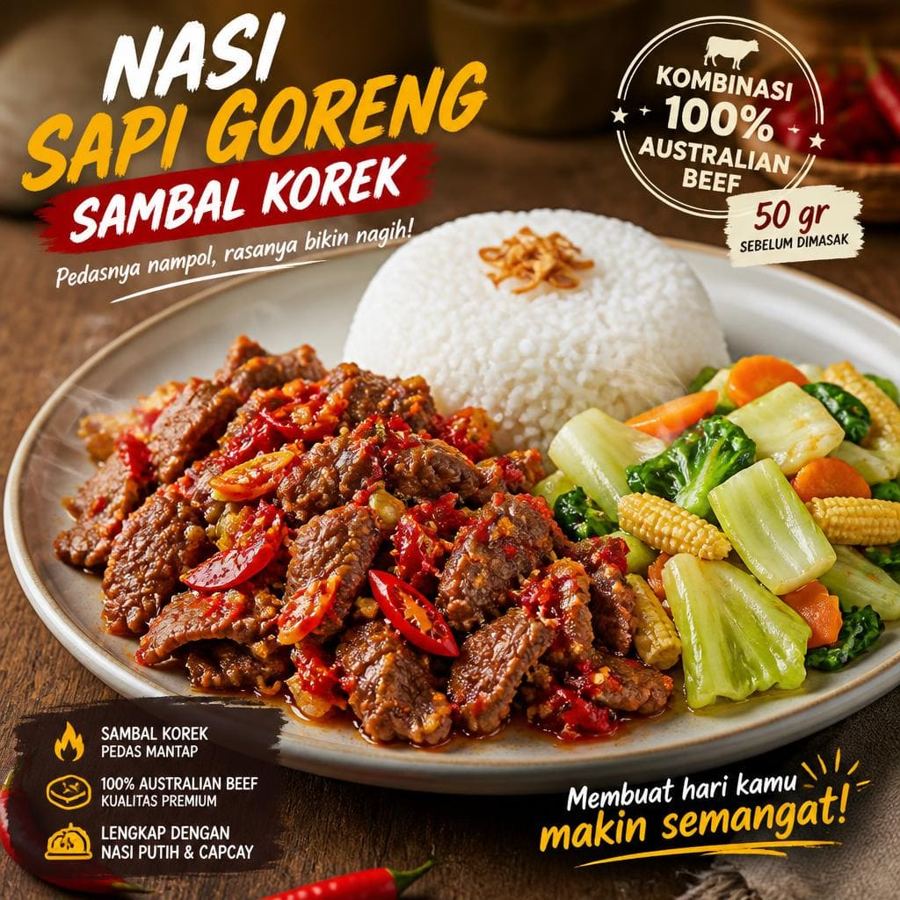 Foto Nasi Sapi Goreng Sambal Korek D’ Cost Seafood