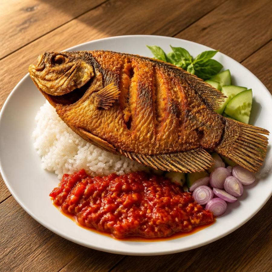 Foto Nasi Ikan Gurami Sambal Tempong D’ Cost Seafood