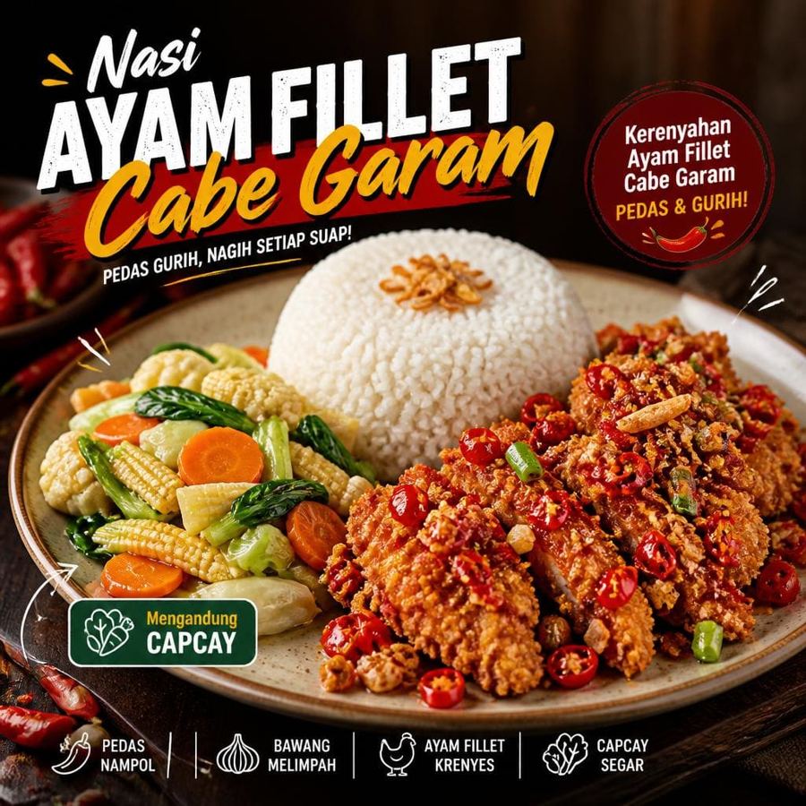 Foto Nasi Ayam Fillet Cabe Garam D’ Cost Seafood