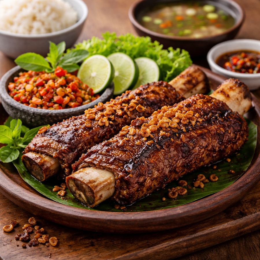 Foto Konro Bakar Eat and Eat – iga sapi dibakar dengan bumbu khas