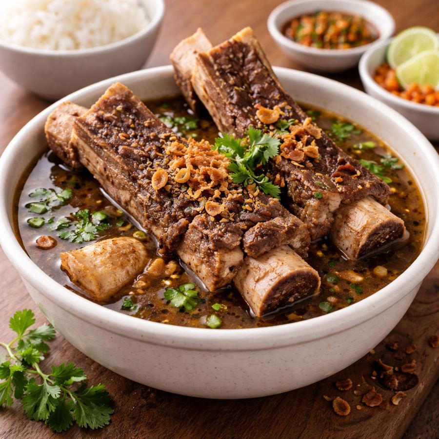 Foto Sop Konro Eat and Eat – iga sapi dengan kuah rempah khas