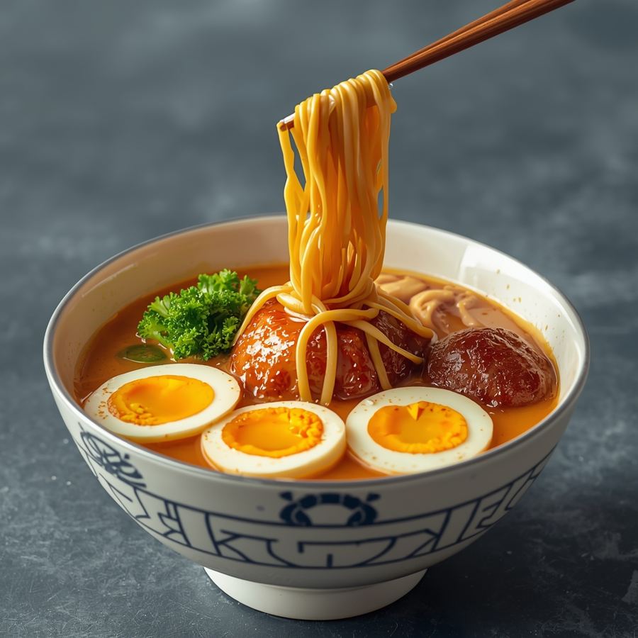 Foto Nagasaki Egg Ramen Chicken Eat and Eat – ramen dengan kuah gurih dan topping ayam