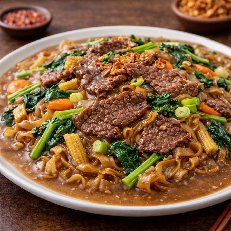 Foto Kwetiaw Siram Sapi Eat and Eat – kwetiaw dengan siraman kuah daging sapi