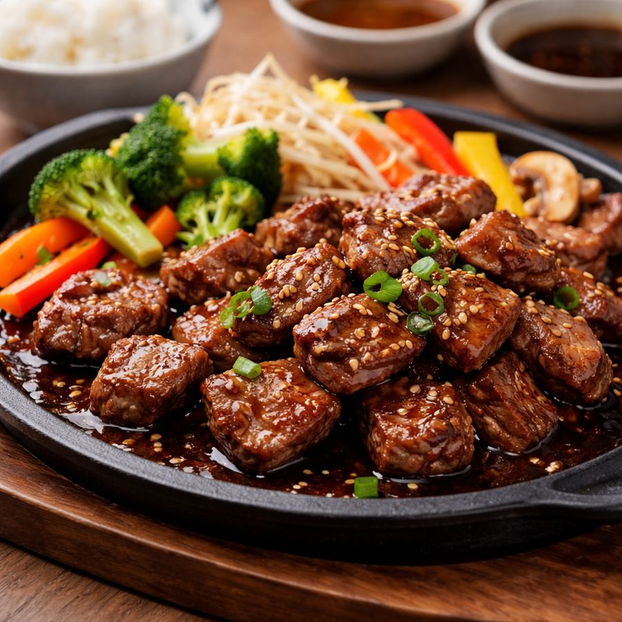 Foto Beef Teppanyaki Eat and Eat – daging sapi panggang dengan saus teppanyaki