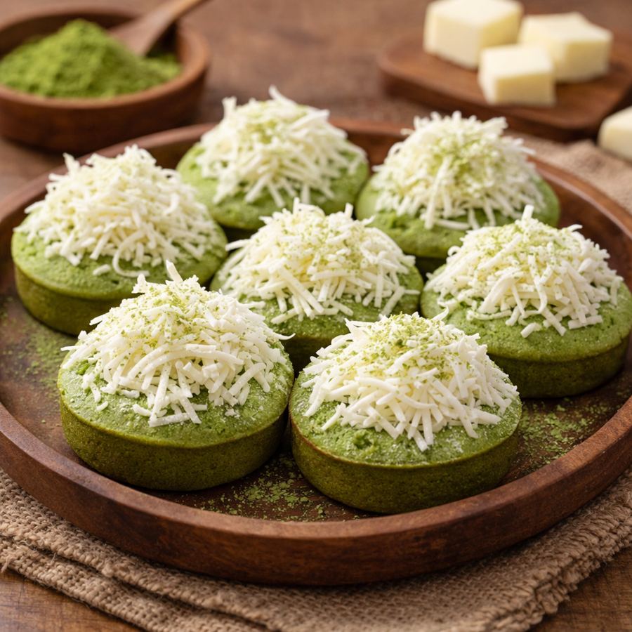 Foto Kue Cubit Green Tea Eat and Eat – kue cubit dengan rasa green tea