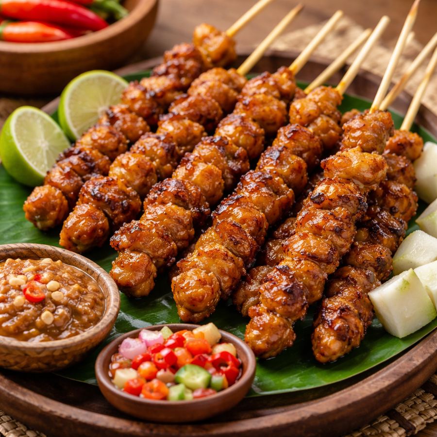 Foto Sate Ayam Kulit Eat and Eat – sate kulit ayam dengan bumbu pilihan