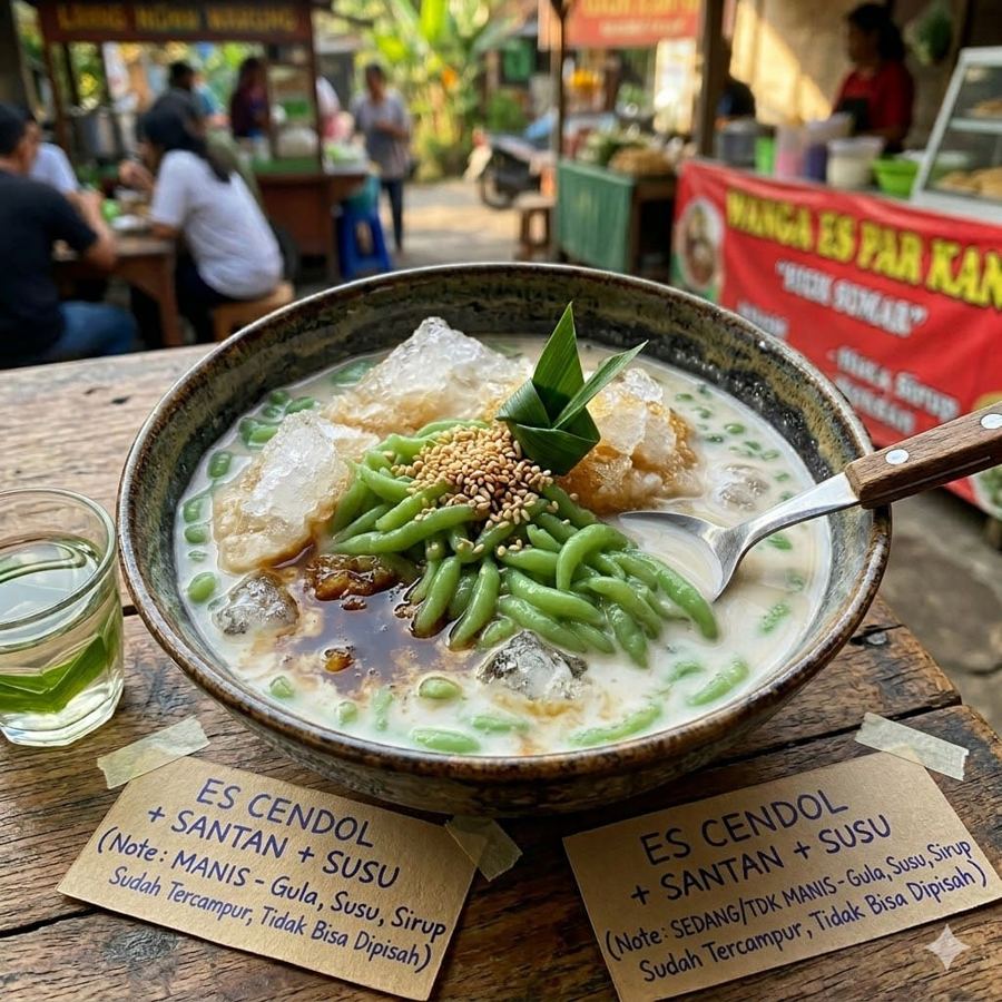 Foto Es Cendol + Santan + Susu