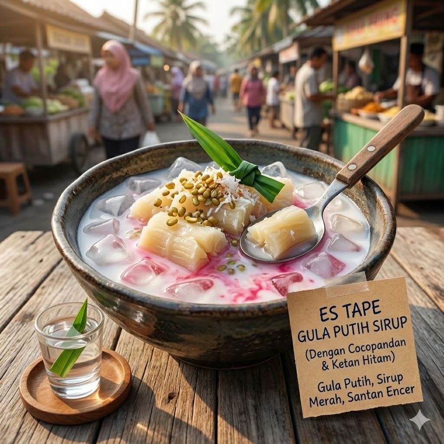 Foto Es Tape Gula Putih Sirup