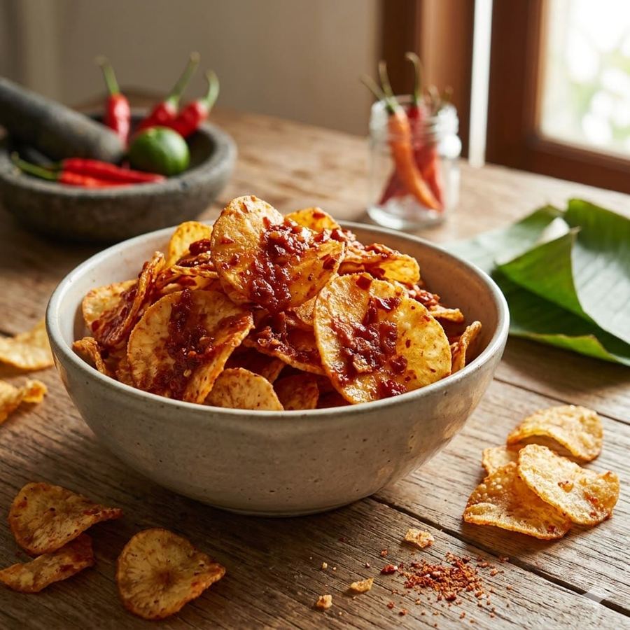 Foto Keripik Singkong Balado