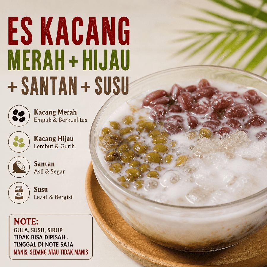 Foto Es Kacang Merah + Hijau + Santan + Susu