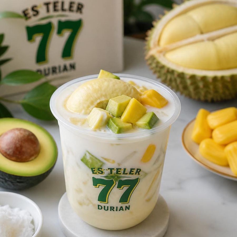 Foto Es Teler 77 Durian dengan alpukat kelapa nangka dan daging durian