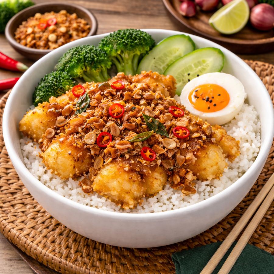 Foto Dory Sambal Mbe Rice Bowl