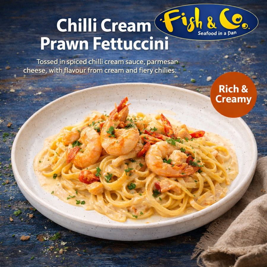 Foto Prawn Fettuccini With Chilli Cream Fish & Co
