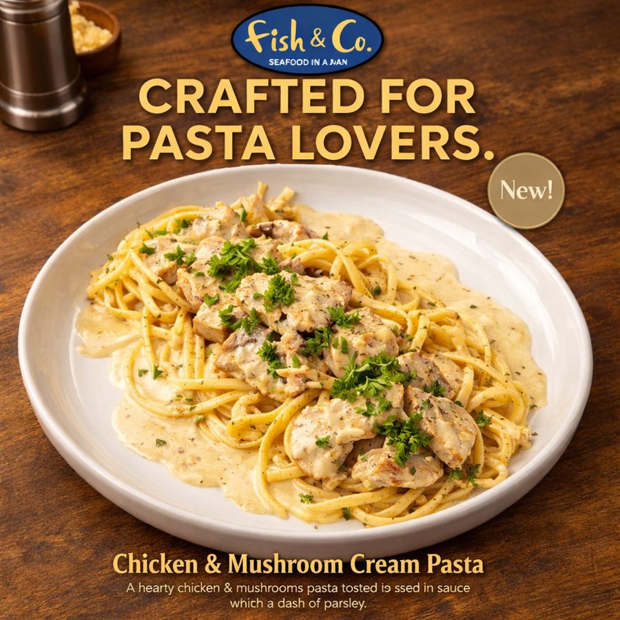 Foto Chicken & Mushroom Pasta Fish & Co