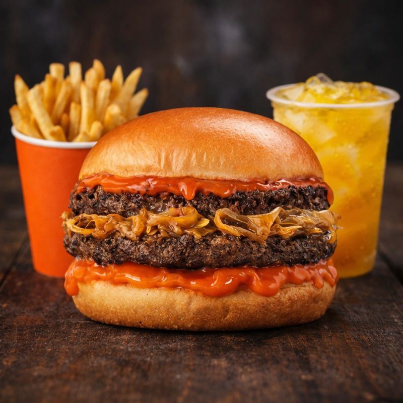Foto Double Flip Beef Burger Combo
