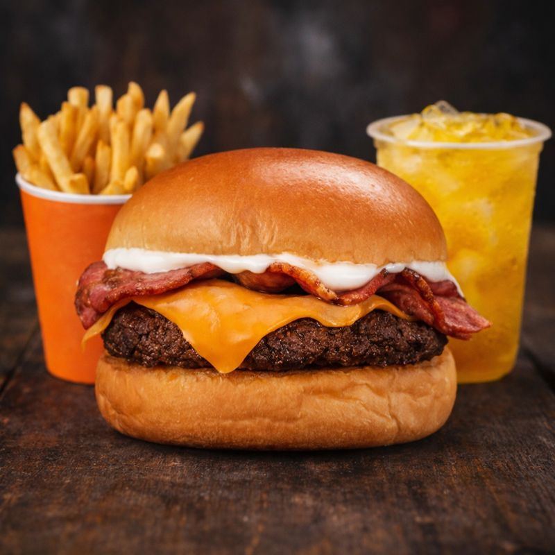 Foto Beef Rasher Cheese Burger Combo