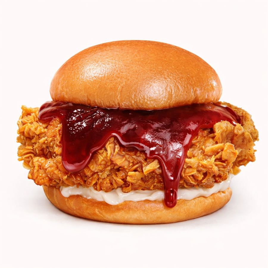 Foto Black/Red Sauce Chicken Burger