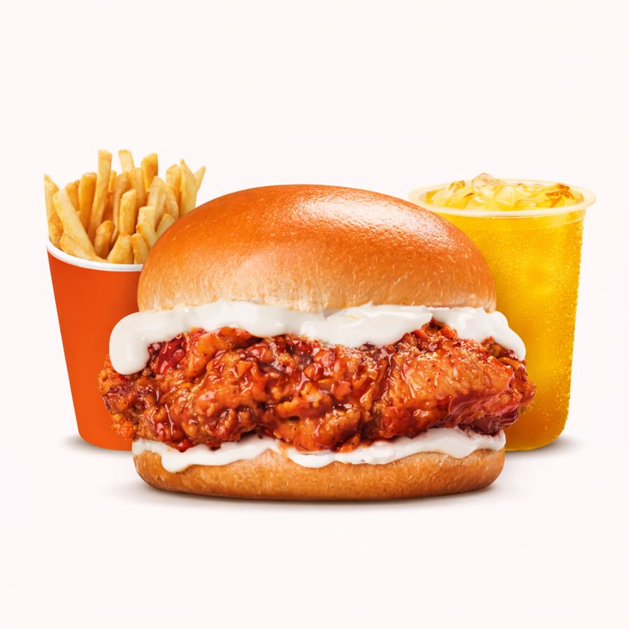 Foto Chicken Burger Korean Spicy Combo