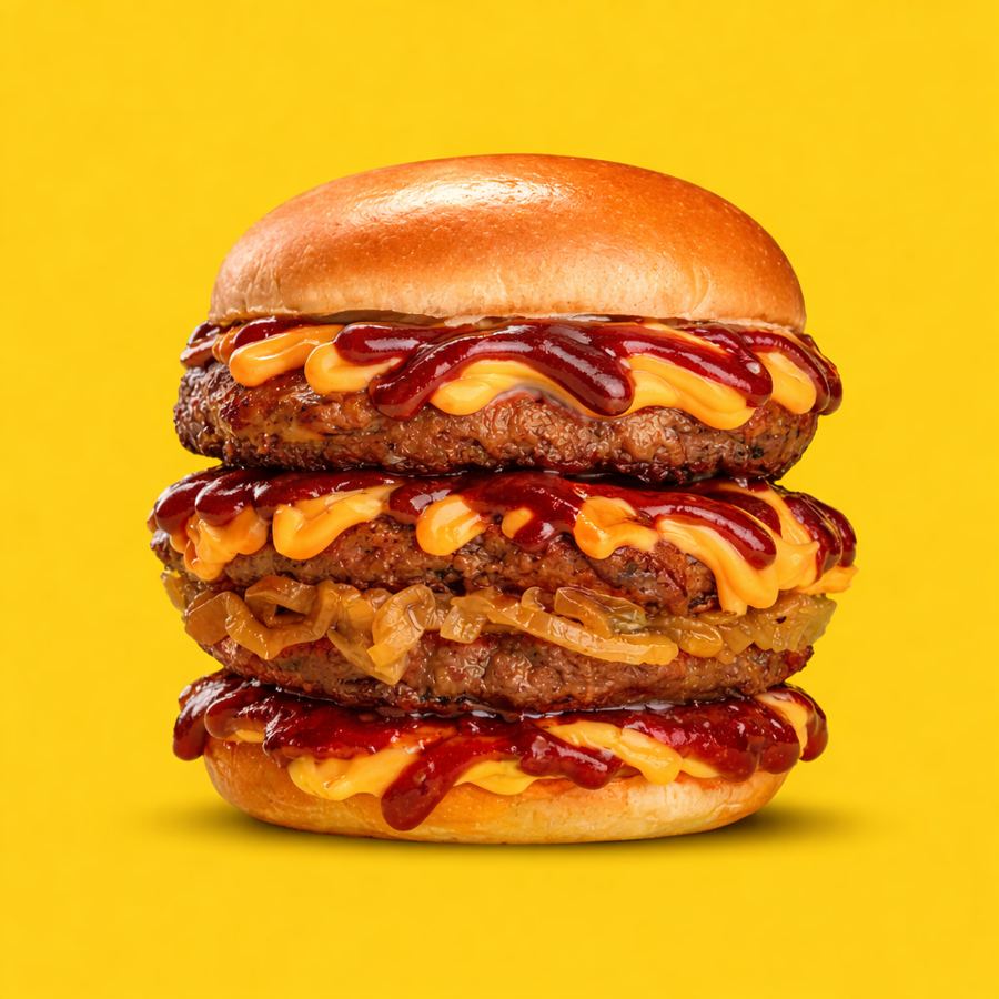 Foto Cheesy BBQ Triple XL Beef Burger