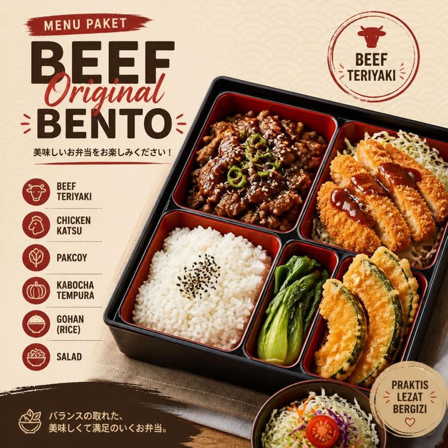 Foto Beef Original Bento Gokana Ramen & Teppan
