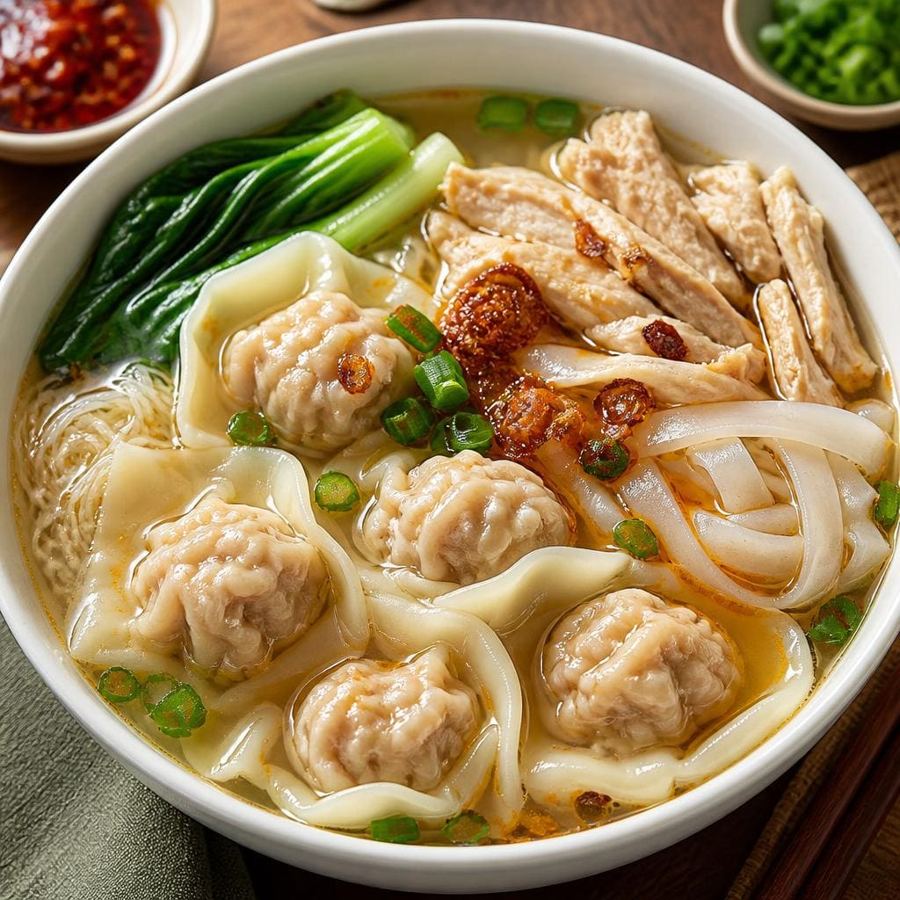 Foto Ayam Pangsit Rebus dari kategori mie bihun kwetiau ayam Gopek House