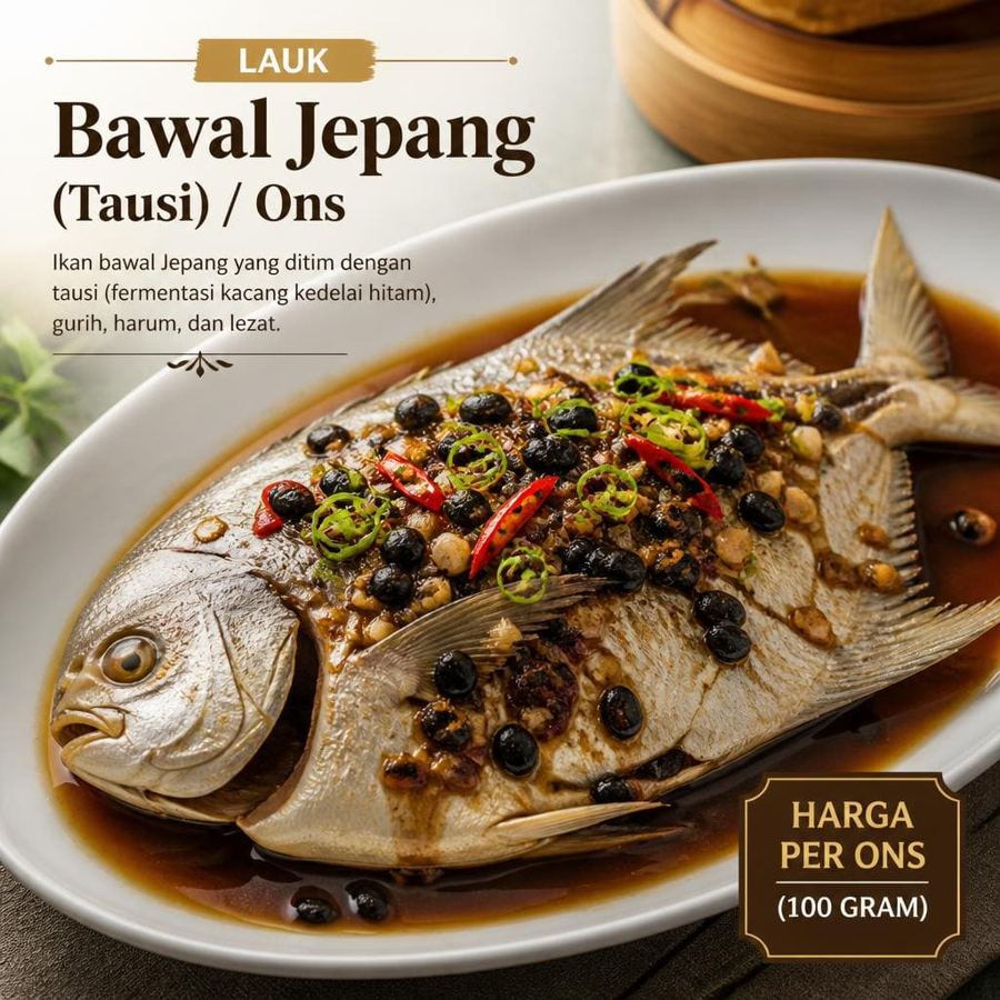 Foto Bawal Jepang Tausi per ons dari kategori lauk Gopek House