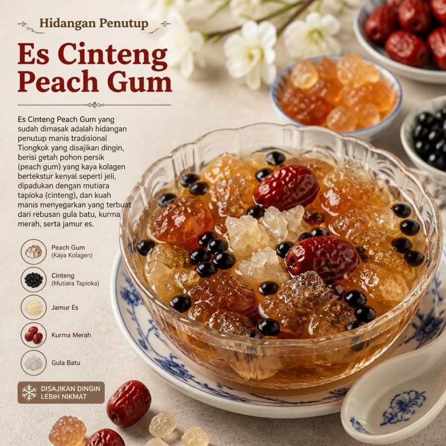 Foto Es Cinteng Peach Gum dari kategori hidangan penutup Gopek House