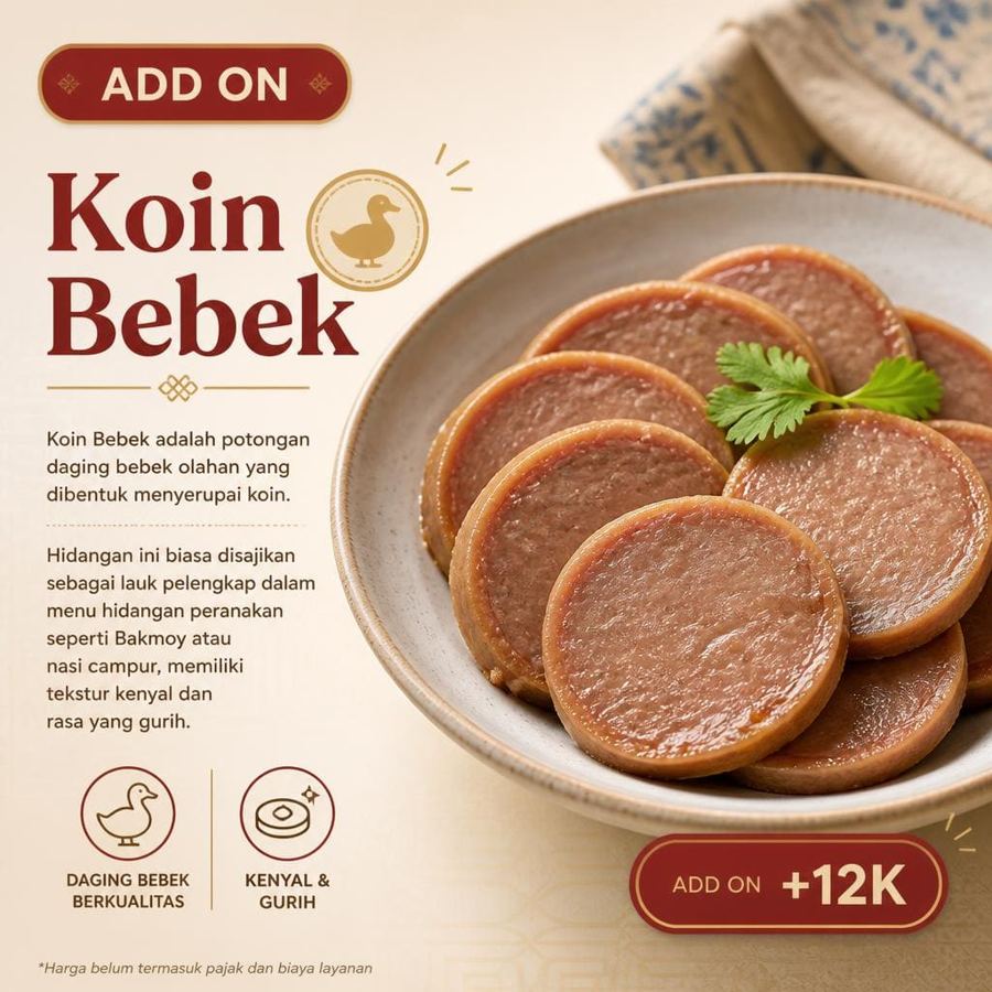 Foto Koin Bebek dari kategori add on Gopek House