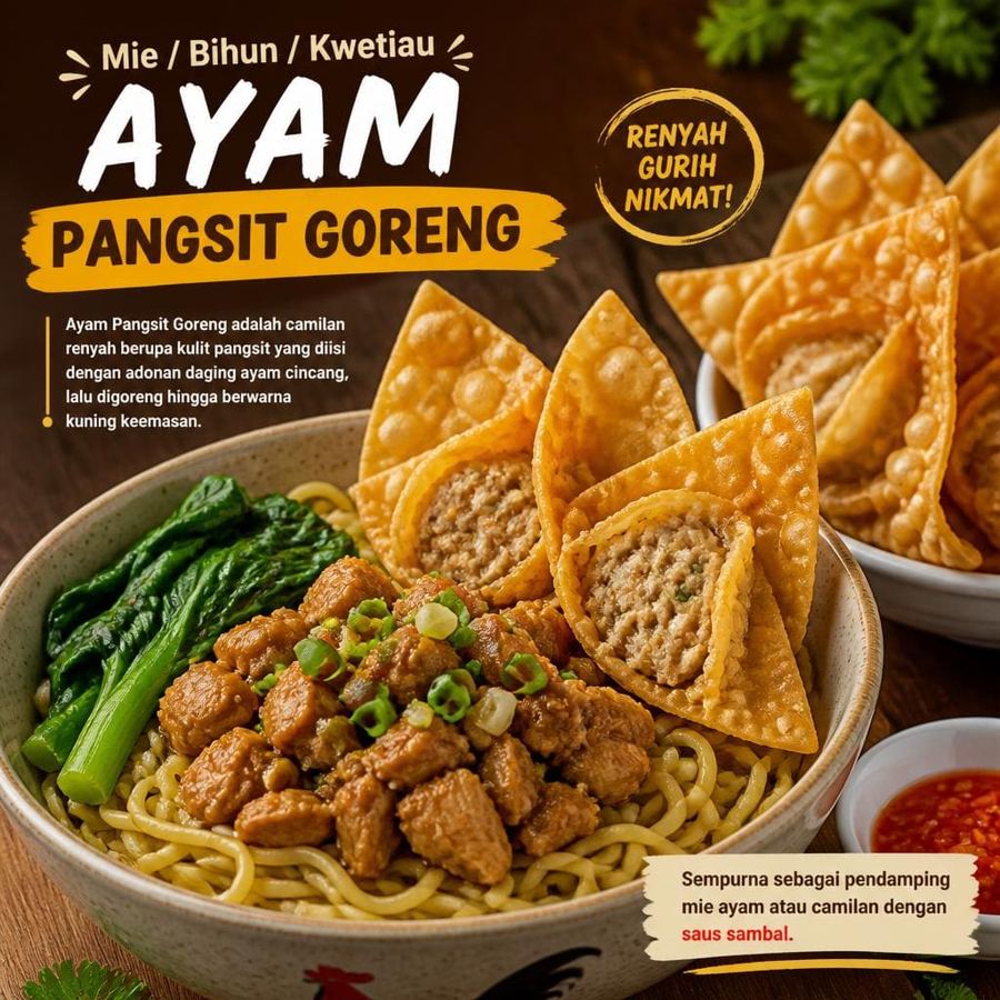 Foto Ayam Pangsit Goreng dari kategori mie bihun kwetiau ayam Gopek House