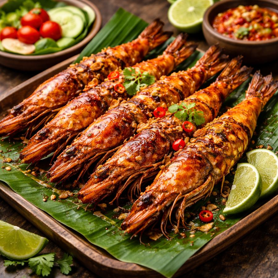 Foto udang bakar jimbaran 5 pcs